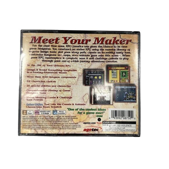 RPG Maker (Sony PlayStation 1, 2000) CIB, Tested, Working - Picture 7 of 7